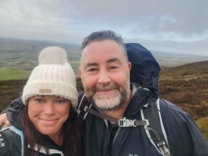 Richard and Jo, owners of The View Arnside, enjoying a winter walk in the Lake District